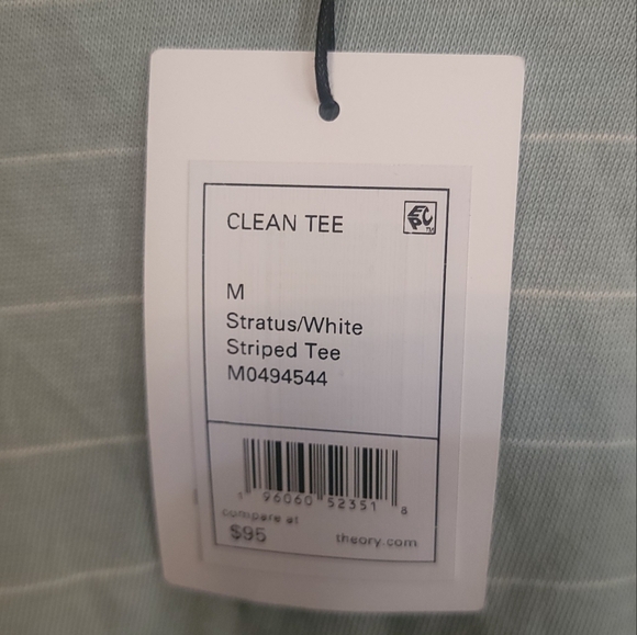NWT Mens Sz M Theory  Stratus And White Shirt Clean Tee - Picture 2 of 9